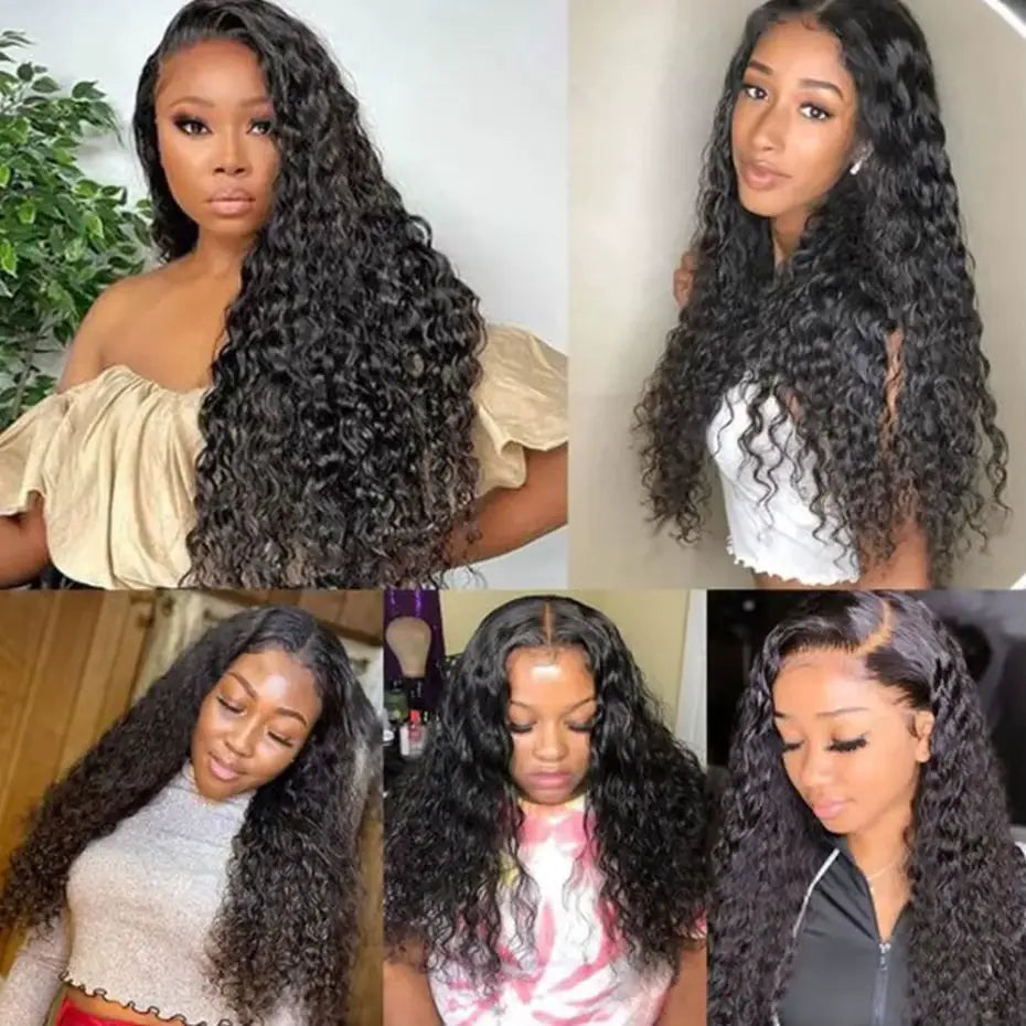 Deep Wave Glueless Lace Closure Wig | Pre-Cut | Ready to Wear | Brazilian Remy Hair
