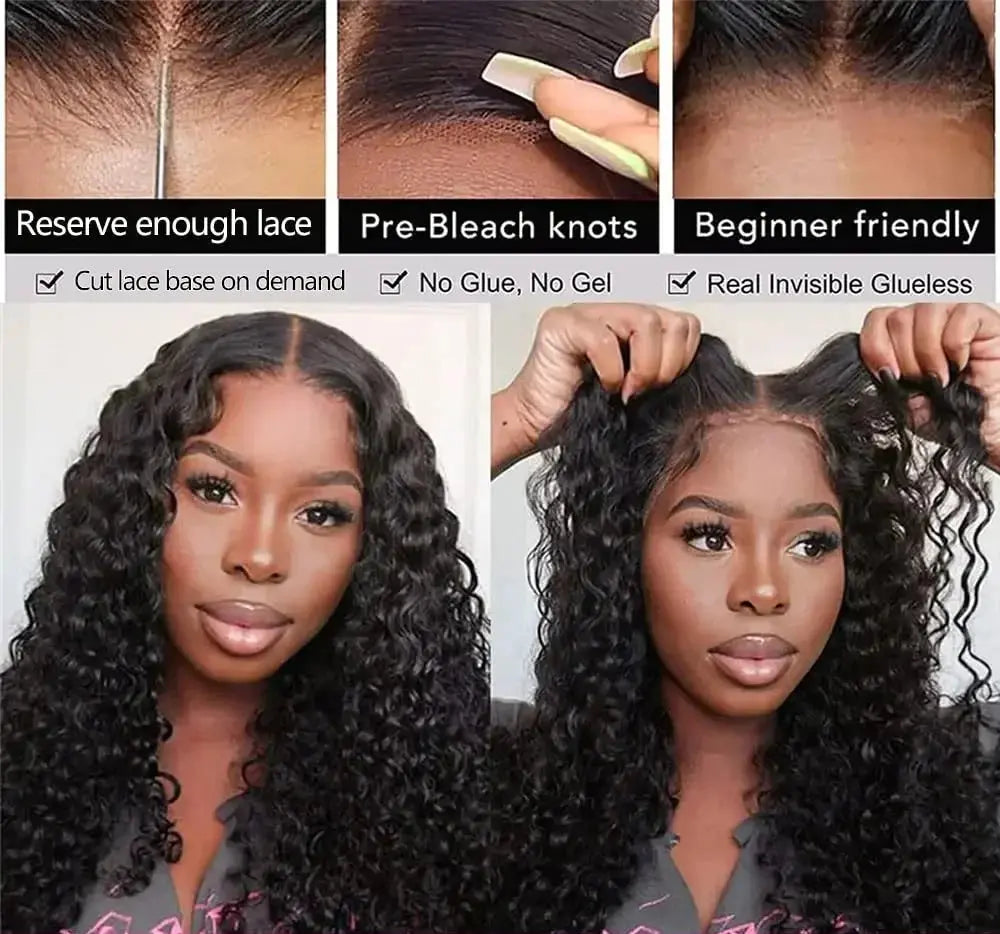 Deep Wave Ready to Wear | Wear and Go | Glueless Wig | Pre-Plucked | 13x4 Lace Frontal | Brazilian Remy Hair