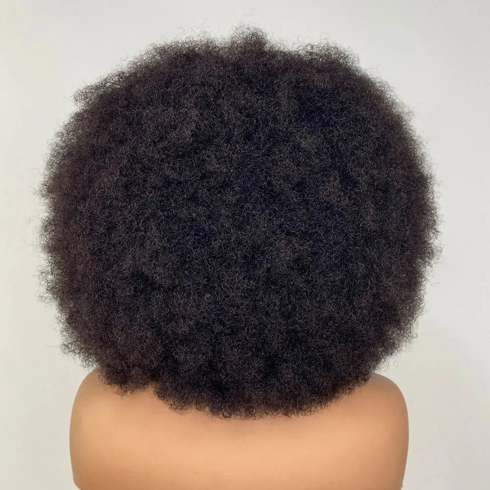 Funmi Curly Wig | Afro Kinky Curly Bob Wig | Brazilian Remy Hair | Full Machine Made