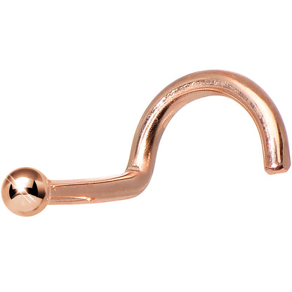 Solid 14K Rose Gold 1.5mm Ball Nose Ring