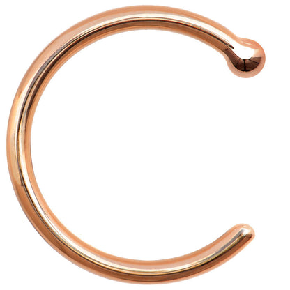 18G 5/16 Solid 14K Rose Gold Nose Hoop