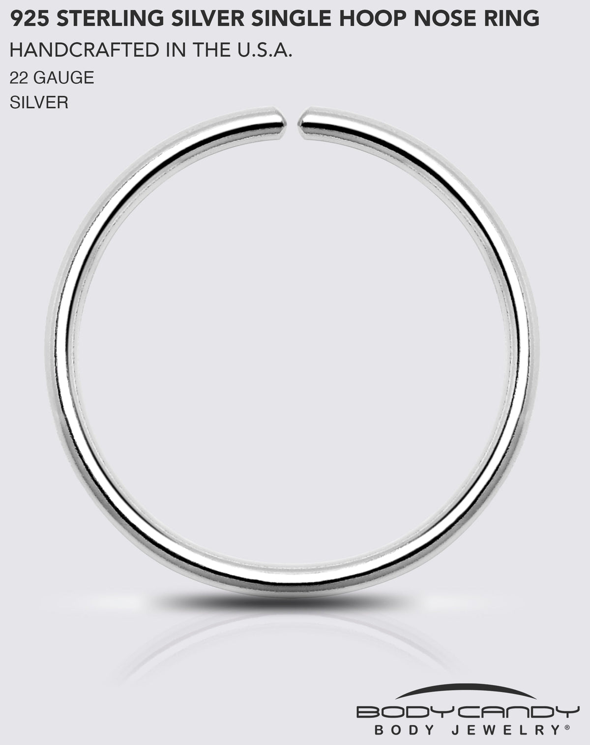 Single Hoop Nose 925 Sterling Silver Nose Hoop Ring