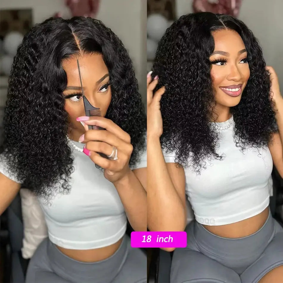 Glueless Jerry Curly Wig | Human Hair | Peruvian | Remy Grade | Ready To Wear | Wear And Go