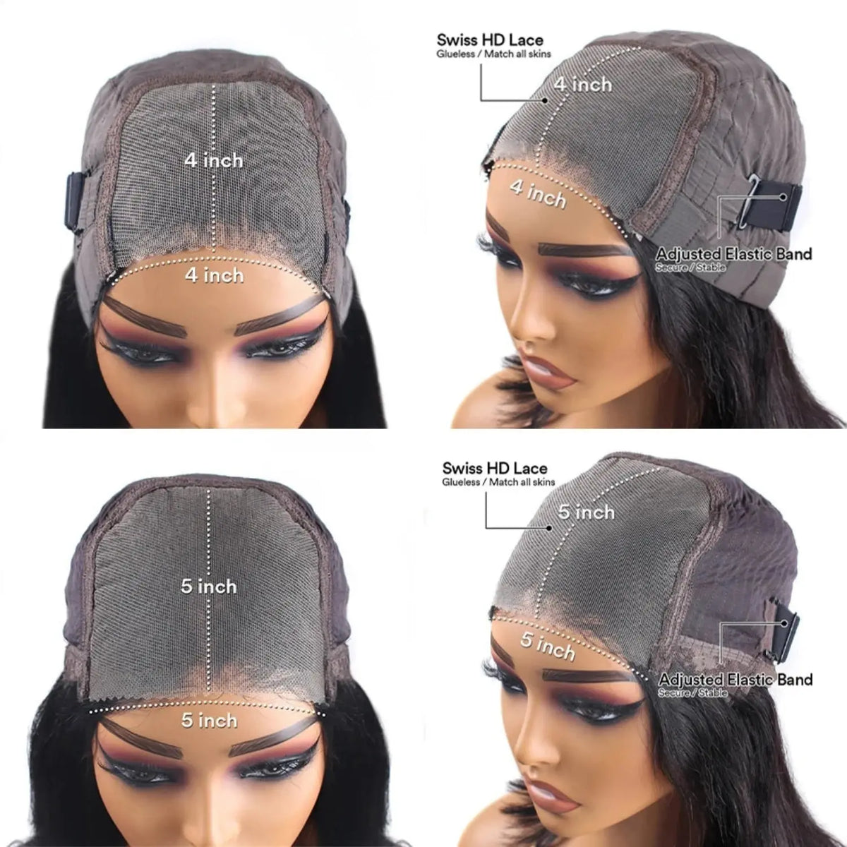 Glueless Wig | Human Hair | Ready To Wear | Water Wave Lace Front Wig | Lace Closure | Black Wig | Curly | HD Lace Frontal Human Hair