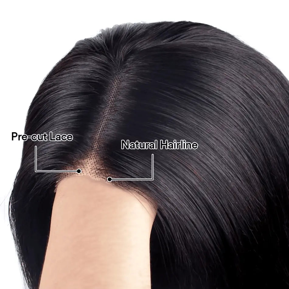 Glueless Wig | Human Hair | Ready To Wear | Water Wave Lace Front Wig | Lace Closure | Black Wig | Curly | HD Lace Frontal Human Hair