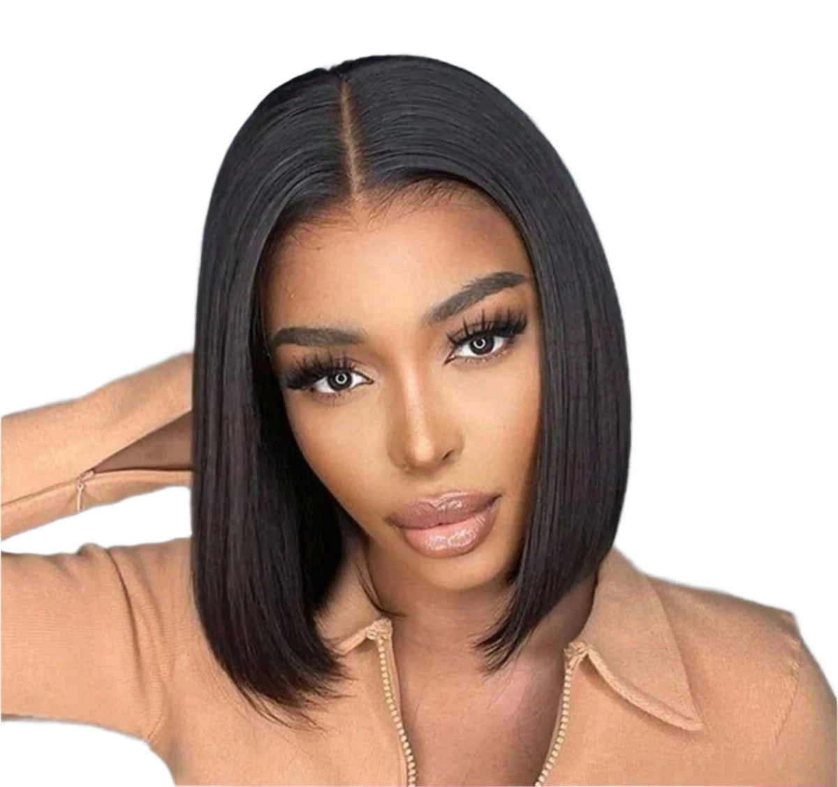 Glueless | Bob | Human Hair | Ready To Wear | Bone Straight | Transparent 4x4 Lace Closure Wig
