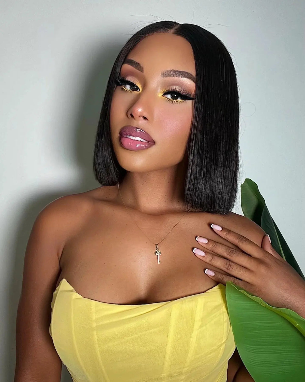 Glueless | Bob | Human Hair | Ready To Wear | Bone Straight | Transparent 4x4 Lace Closure Wig
