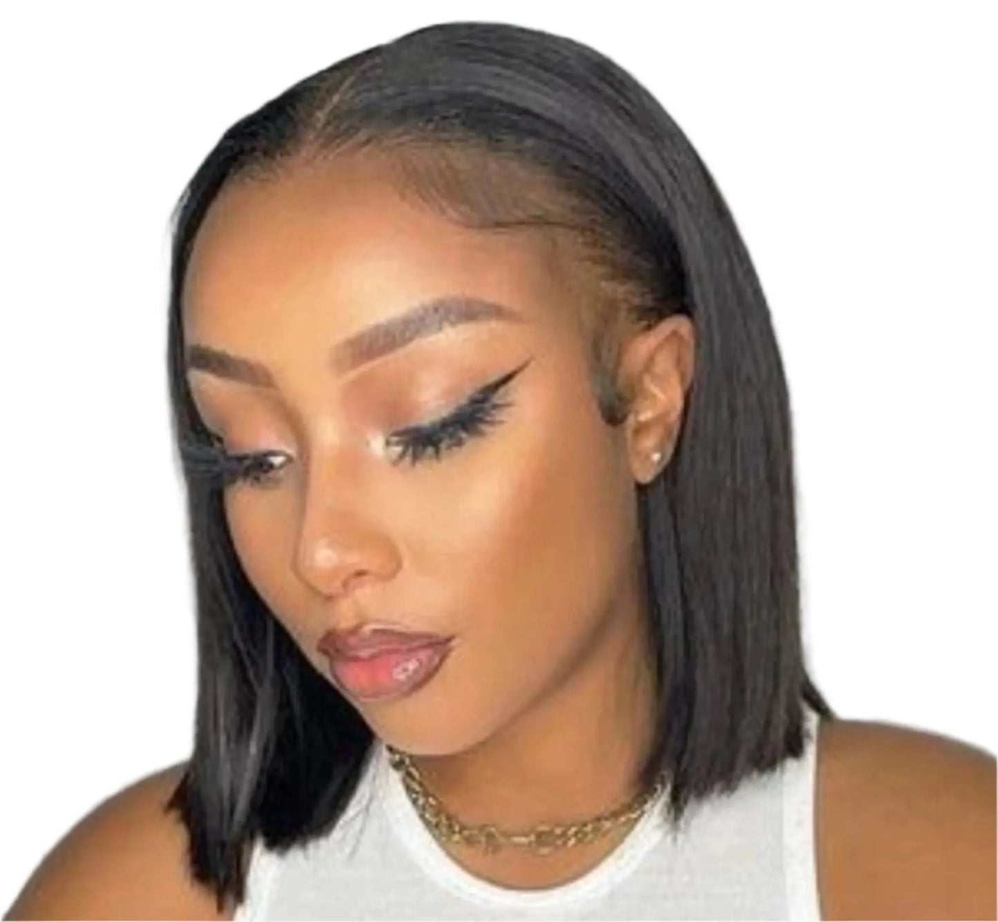 Glueless | Bob | Human Hair | Ready To Wear | Bone Straight | Transparent 4x4 Lace Closure Wig