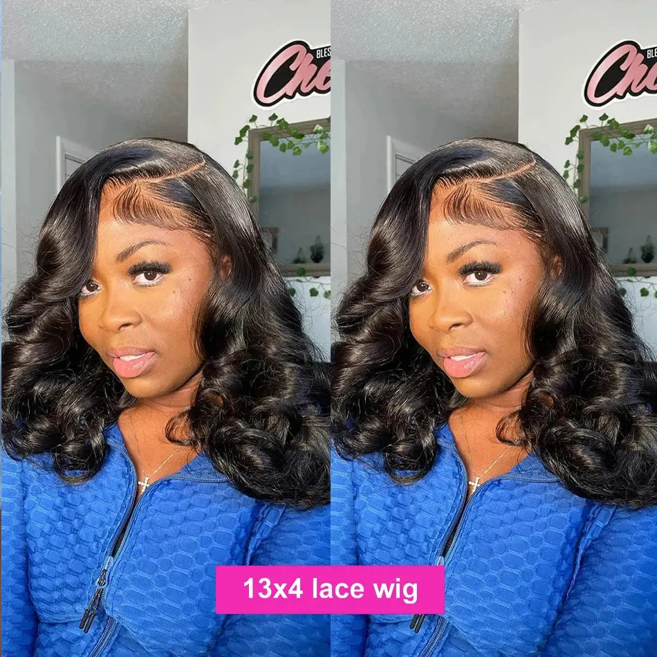 Glueless | Ready to Wear | Wear and Go | Body Wave Bob Wig | Frontal | Glueless | Brazilian Remy Hair