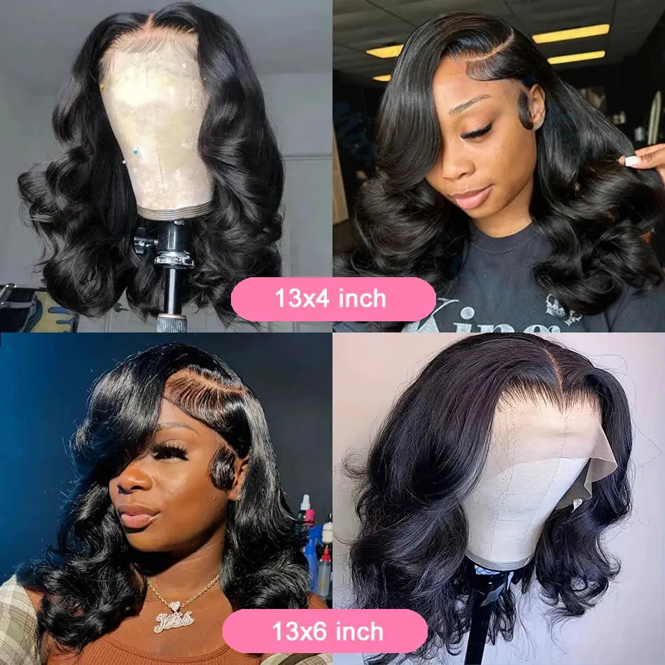 Glueless | Ready to Wear | Wear and Go | Body Wave Bob Wig | Frontal | Glueless | Brazilian Remy Hair