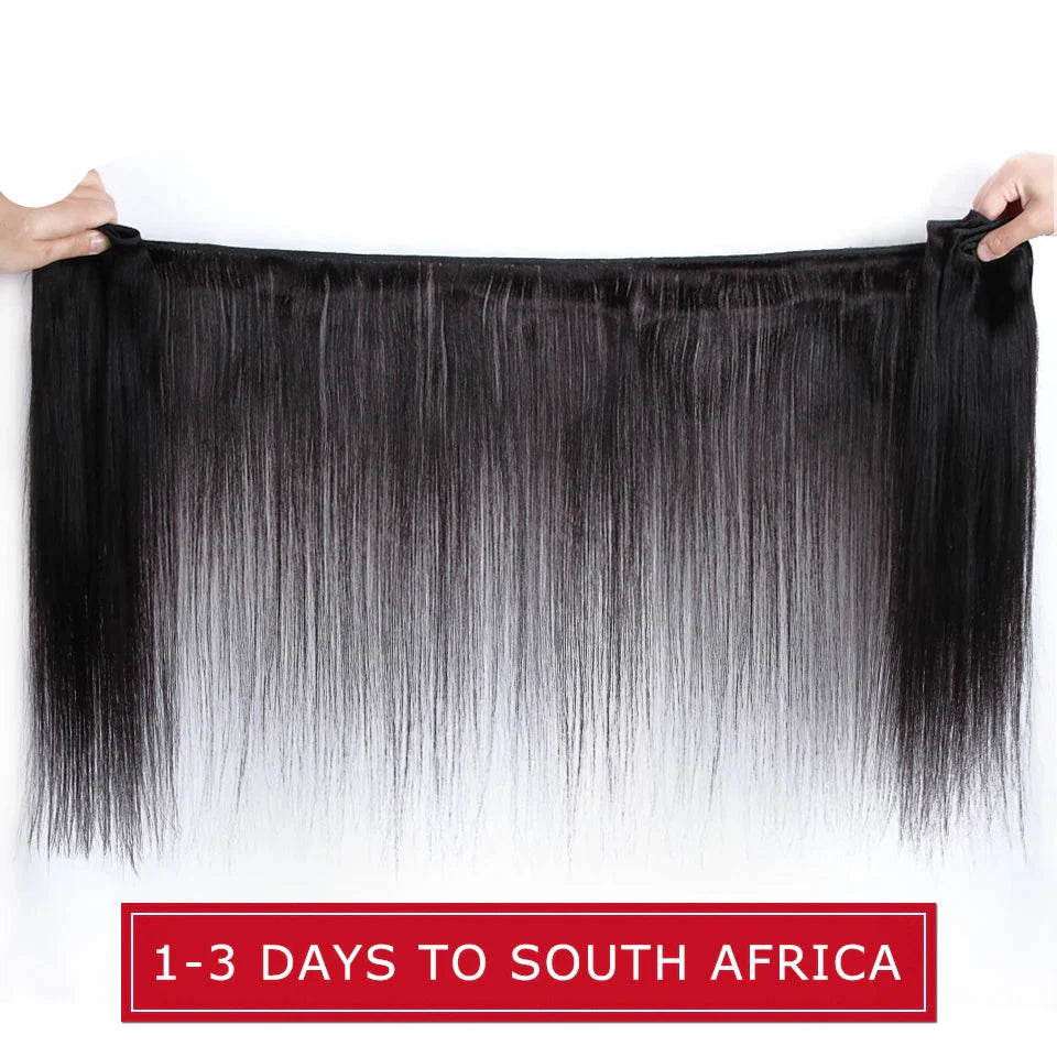 Brazilian Bone Straight Human Hair Bundles | Remy Weave Extensions (1/3/4 Pcs)