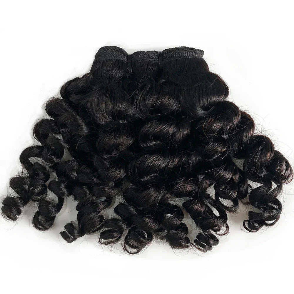 Bouncy Curly Brazilian Remy Hair Weave | 1/3/4 Bundles | Double Weft | Natural Hair Extensions