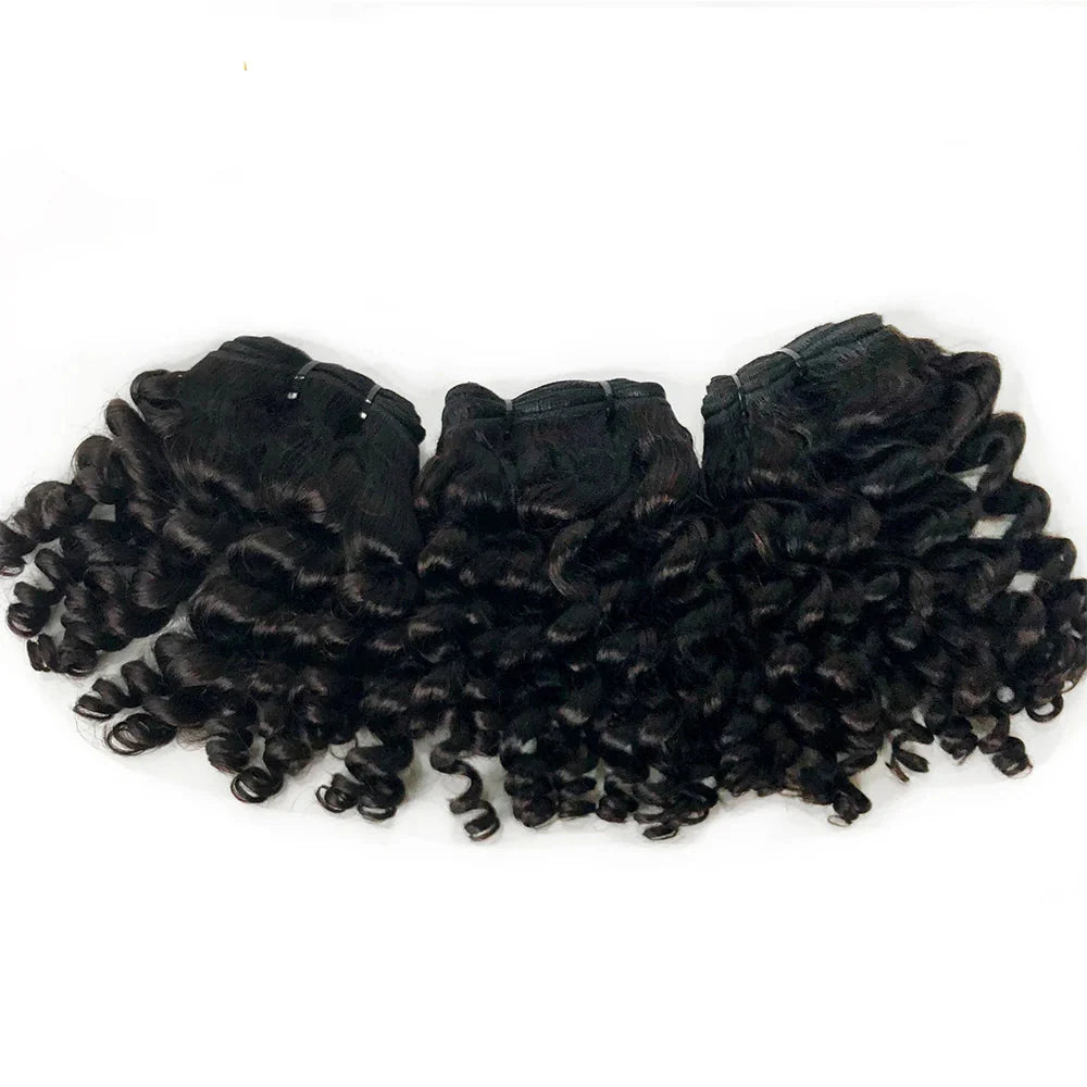 Bouncy Curly Brazilian Remy Hair Weave | 1/3/4 Bundles | Double Weft | Natural Hair Extensions