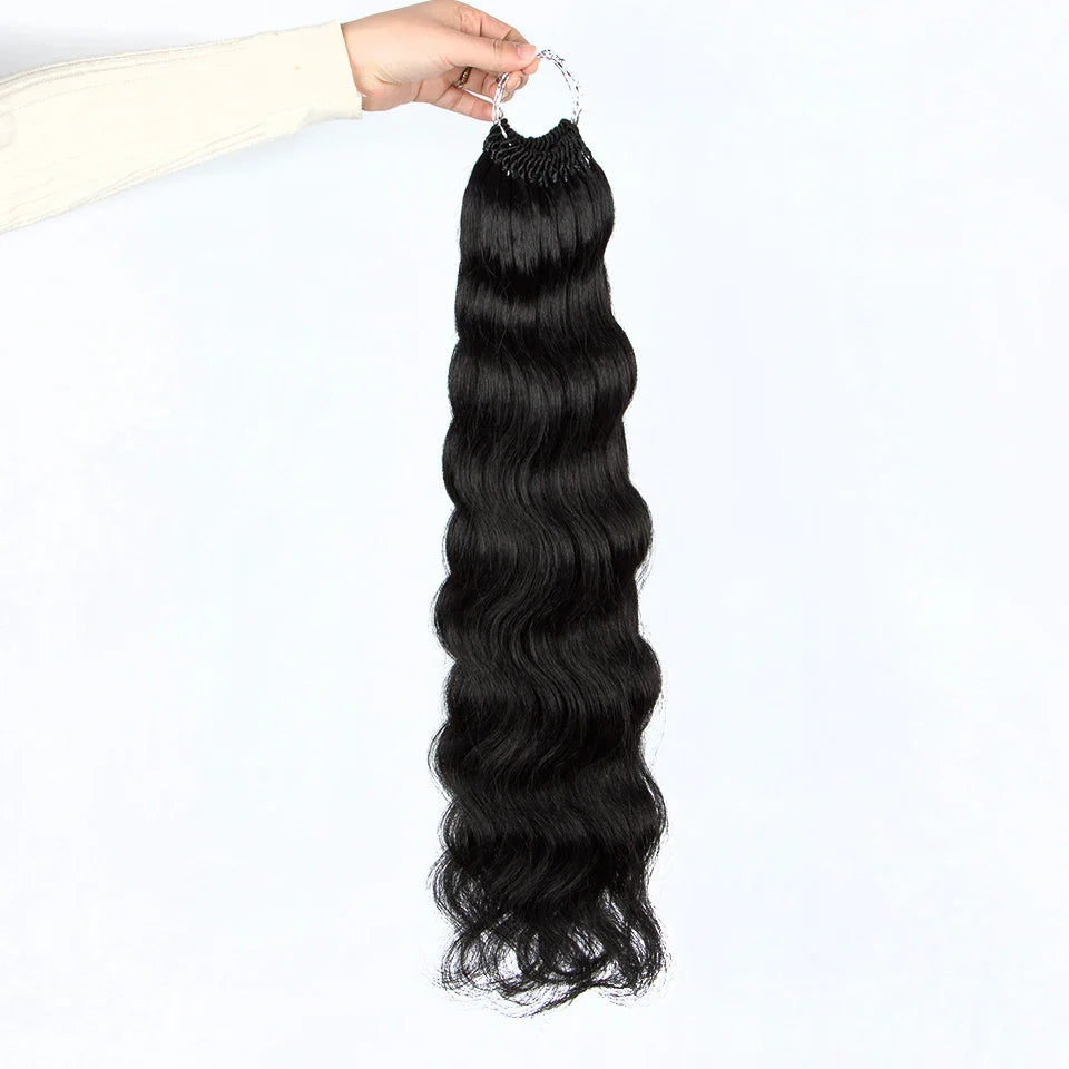 Fashion Idol Body Wave Crochet Hair - 22 Inch Soft Long Synthetic Goddess Braids - Natural Wavy Ombre 613 Blonde Hair Extensions