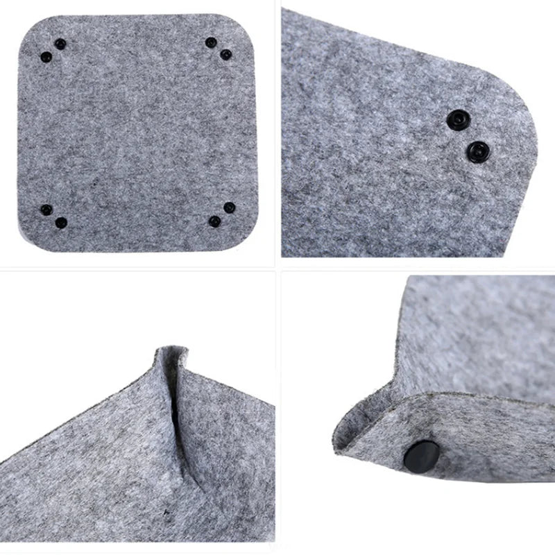 25*25cm Fabric Felt Folding Square Dice Tray Portable Quadrilateral Dice Box  Board Games Dice Storage