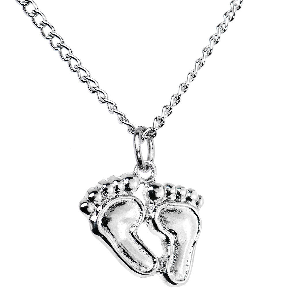Dangling Feet Pendant Necklace