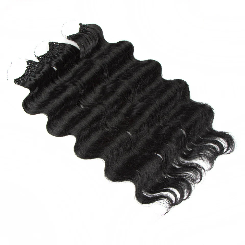 Fashion Idol Body Wave Crochet Hair - 22 Inch Soft Long Synthetic Goddess Braids - Natural Wavy Ombre 613 Blonde Hair Extensions