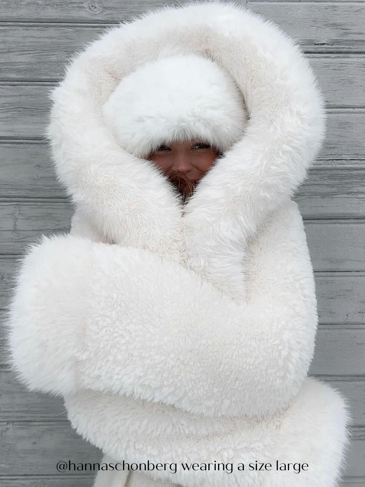 Kali White Cropped Vegan Shearling Fur Jacket