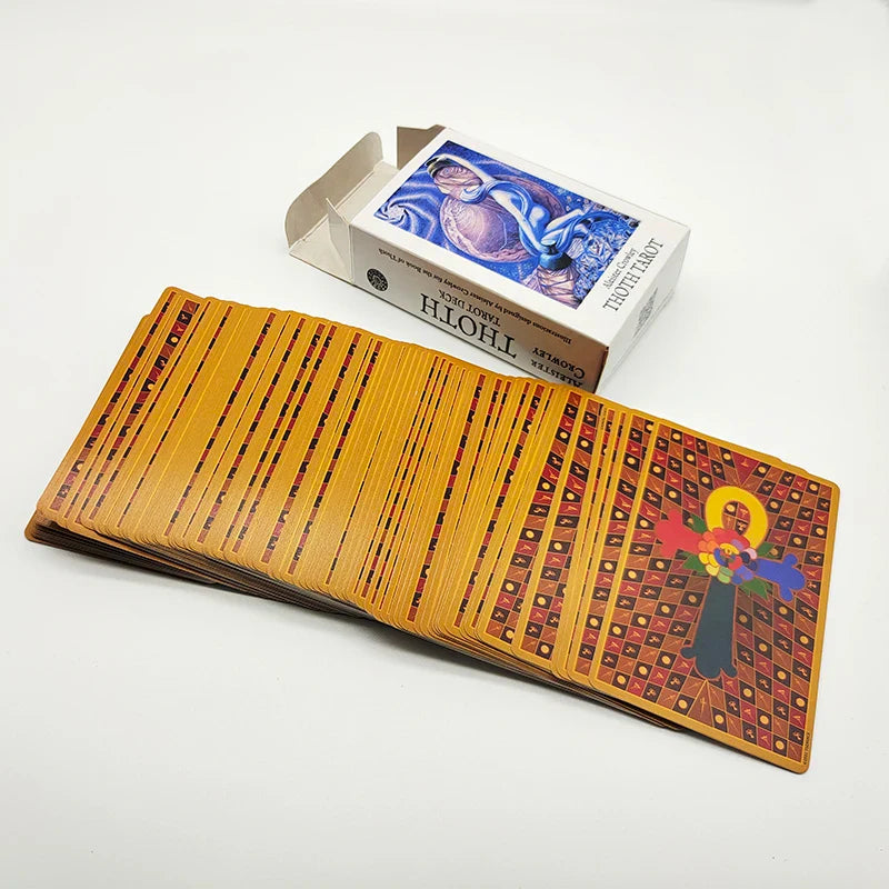 80Pcs Crowley Classic THOTH Tarot Pocket Version Board Games For Party Mysterious Divination Oracle Playing Cards