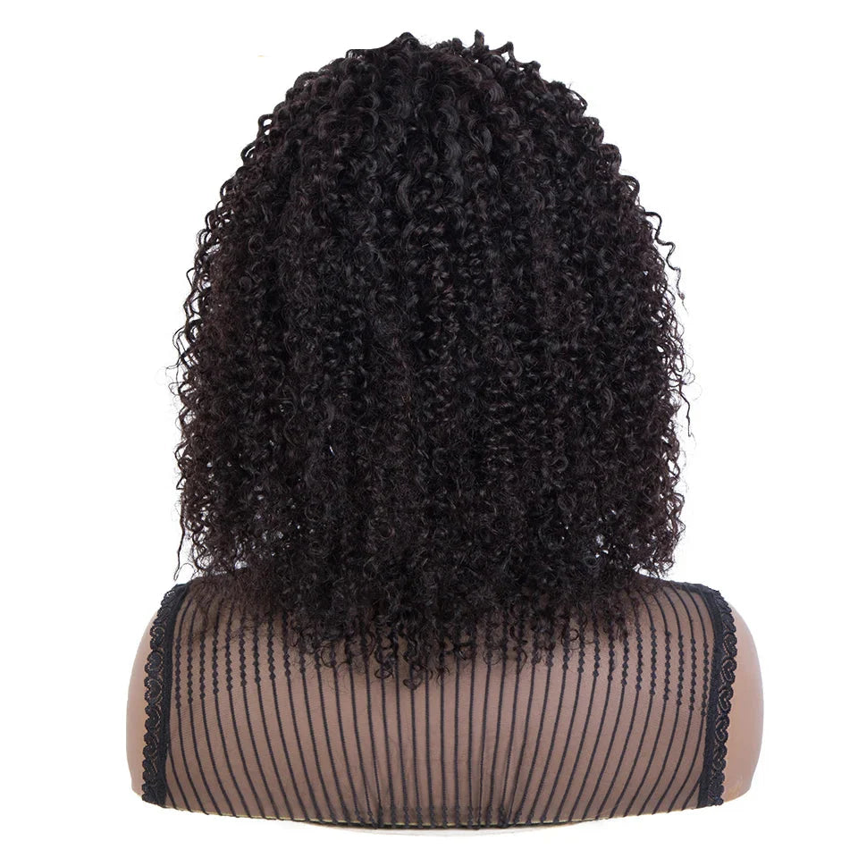 Brazilian Curly Headband Wig | Glueless Jerry Curl Remy Human Hair (Full Machine Made, Beginner Friendly)