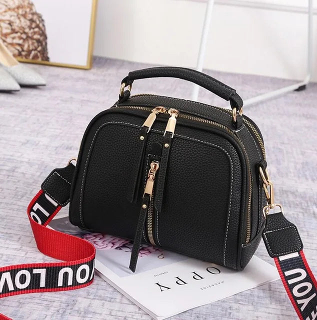 Fashion Stitching Shoulder Bag for Women | PU Leather Luxury Crossbody Bag with New Chains (Square Bag, Lady Purse)