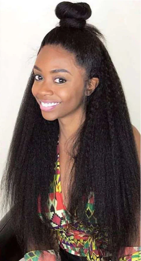 Rebecca Brazilian Yaki Straight Human Hair Extensions | 100% Remy Double Weft Bundles