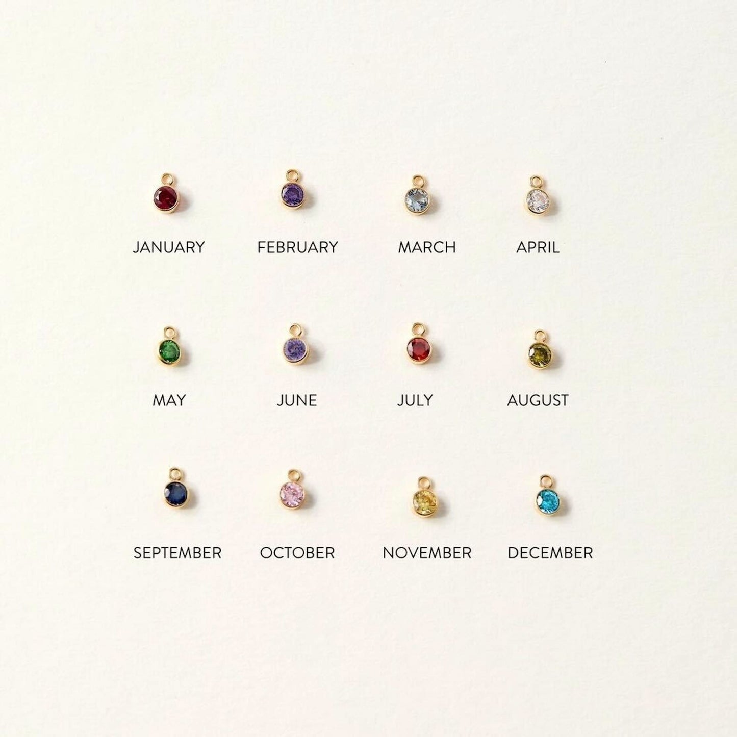 Birthstone Charm Necklace