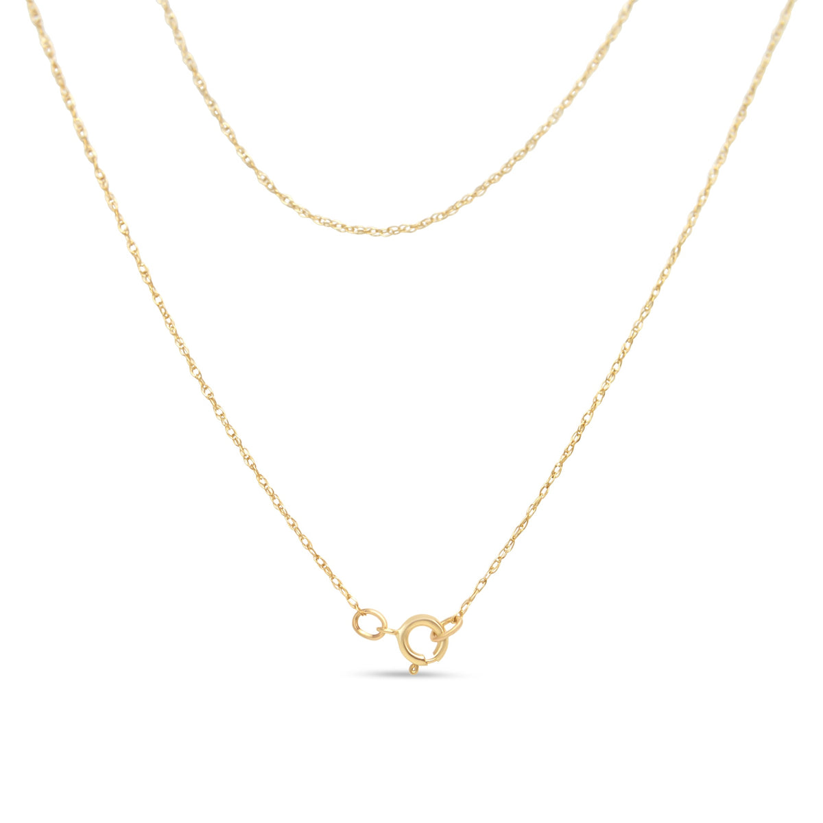 14K Yellow Gold Plated .925 Sterling Silver 1/4 Cttw Round and Baguette-Cut Diamond Composite Heart 18" Pendant Necklace (H-I Color, SI2-I1 Clarity)