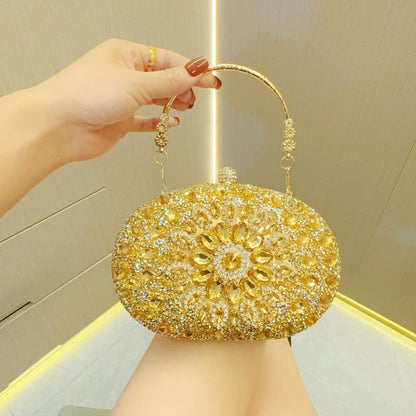 Clutch Purses for Women Evening Bag Nude Purse Luxury Handbag Bride Wallet Glitter Multicolor Rhinestone Bags   M4669-285W117