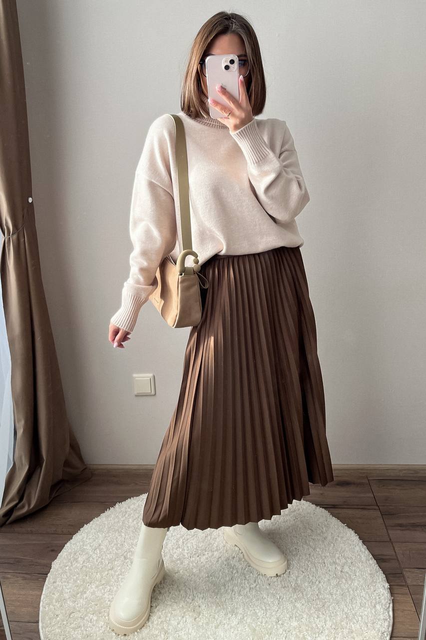 Spring Autumn Pleated Organ Skirt Soft All Match Tutu