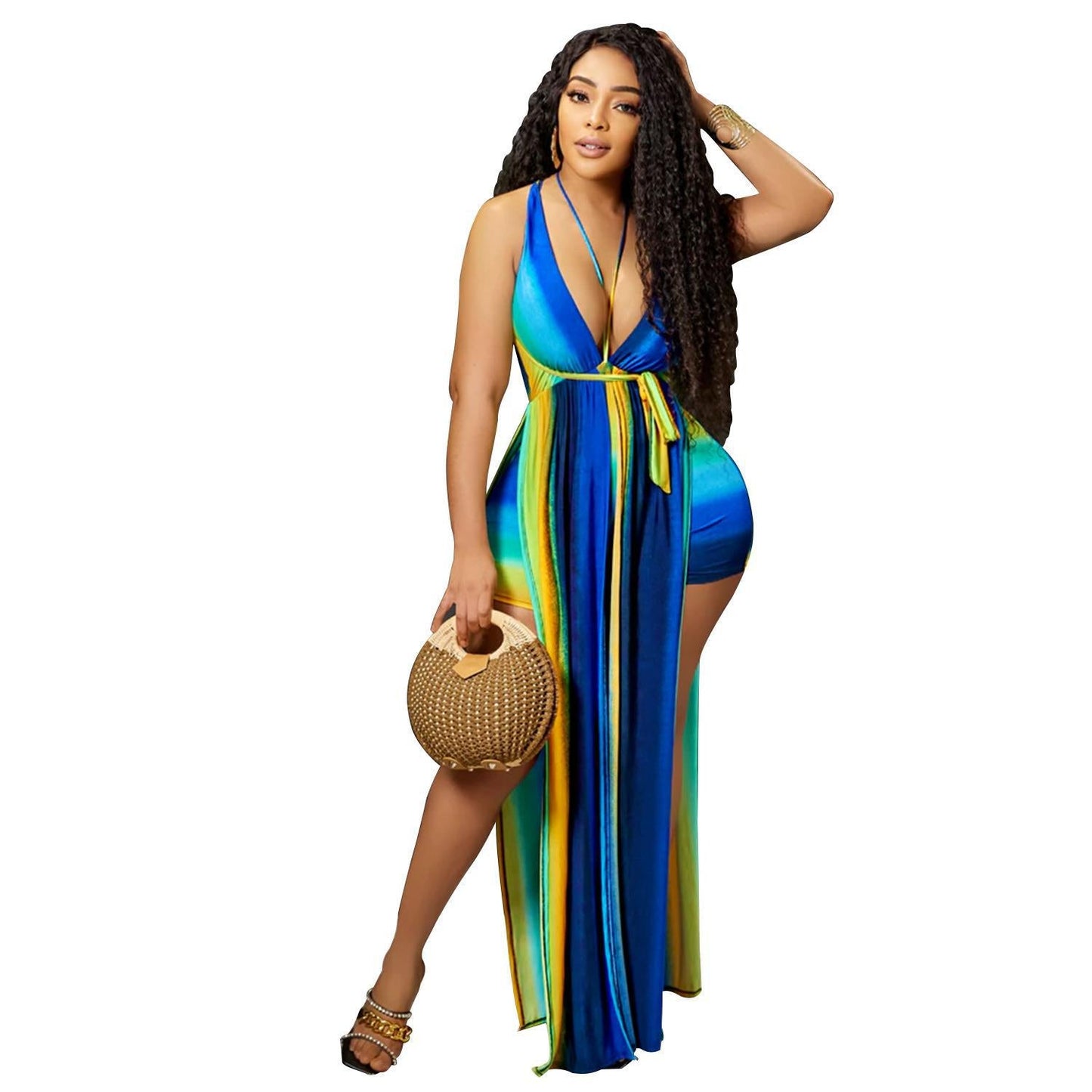 Summer Women Clothing Sexy Digital Printing Siamese Trousers Women