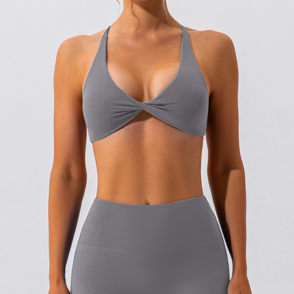 Cross Beauty Back Exercise Underwear Naked Women Sense Yoga Clothes Running Workout Bra Quick Drying Yoga Vest