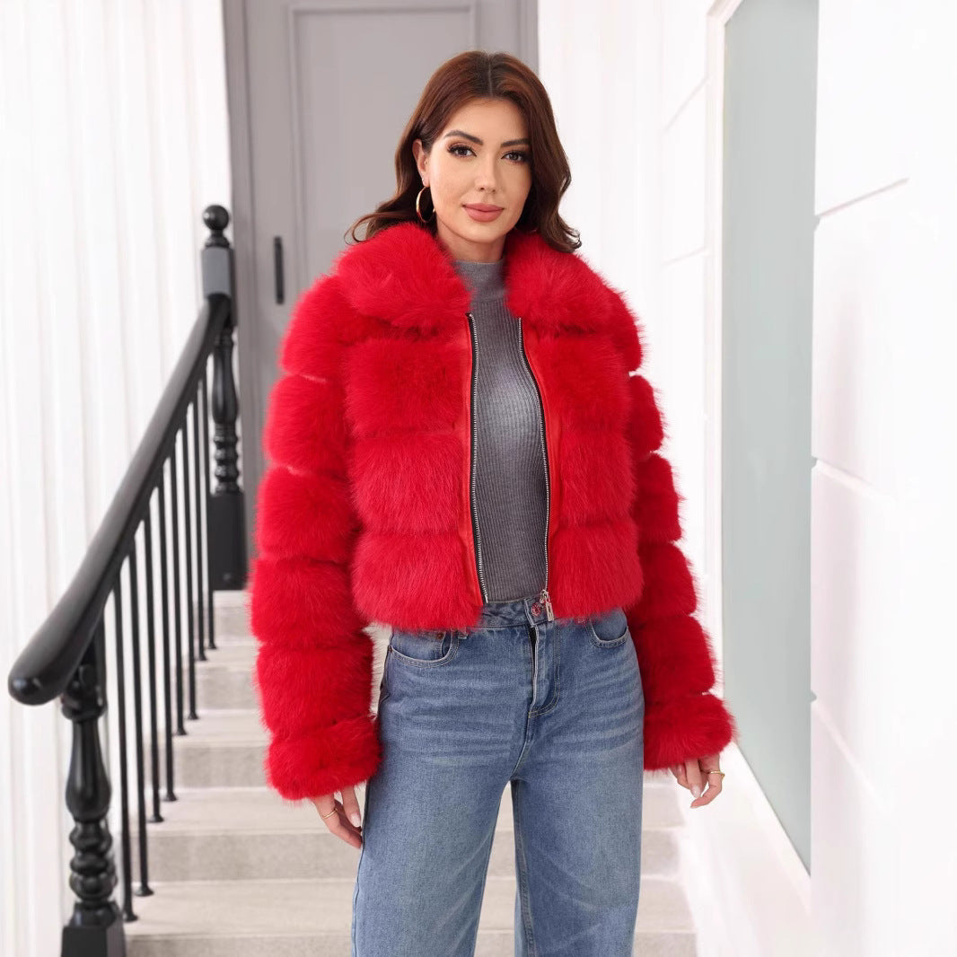 Faux Fur Coat Faux Fur Coat Haining Short Faux Fur Outer