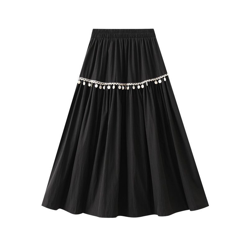Bohemian Vacation Embroidered Skirt Women Summer Retro Slimming A line Skirt