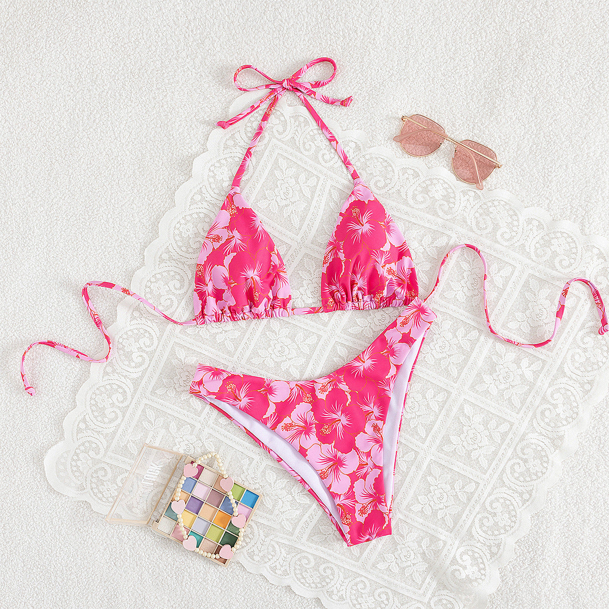 Split Swimsuit Sexy Women Fission Swimsuit Tropical Printing Swimsuit