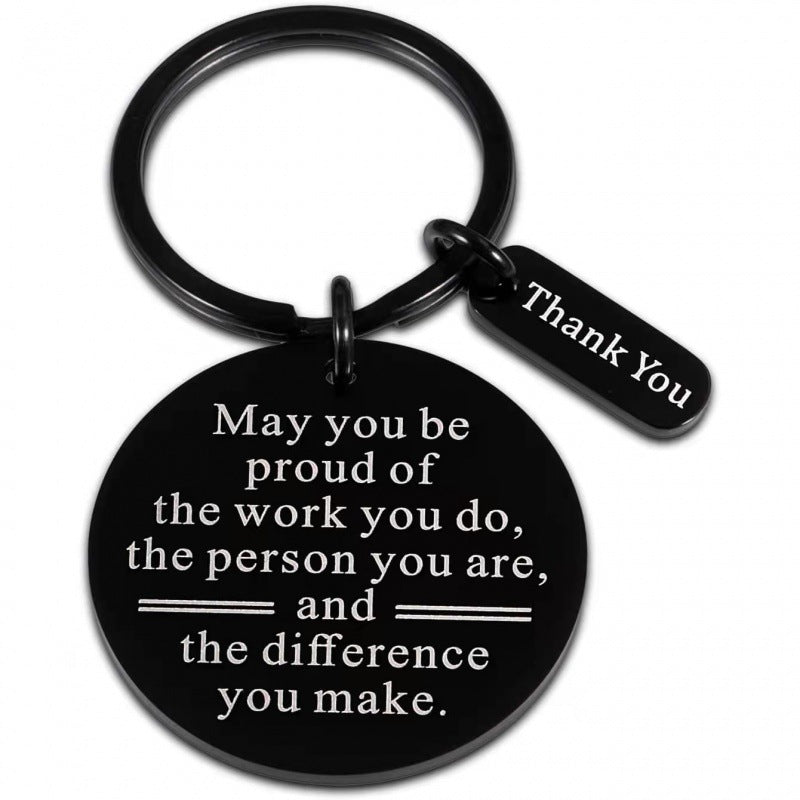 Stainless Steel Keychain Thanksgiving Inspirational Gifts for Family, Friends and Colleagues