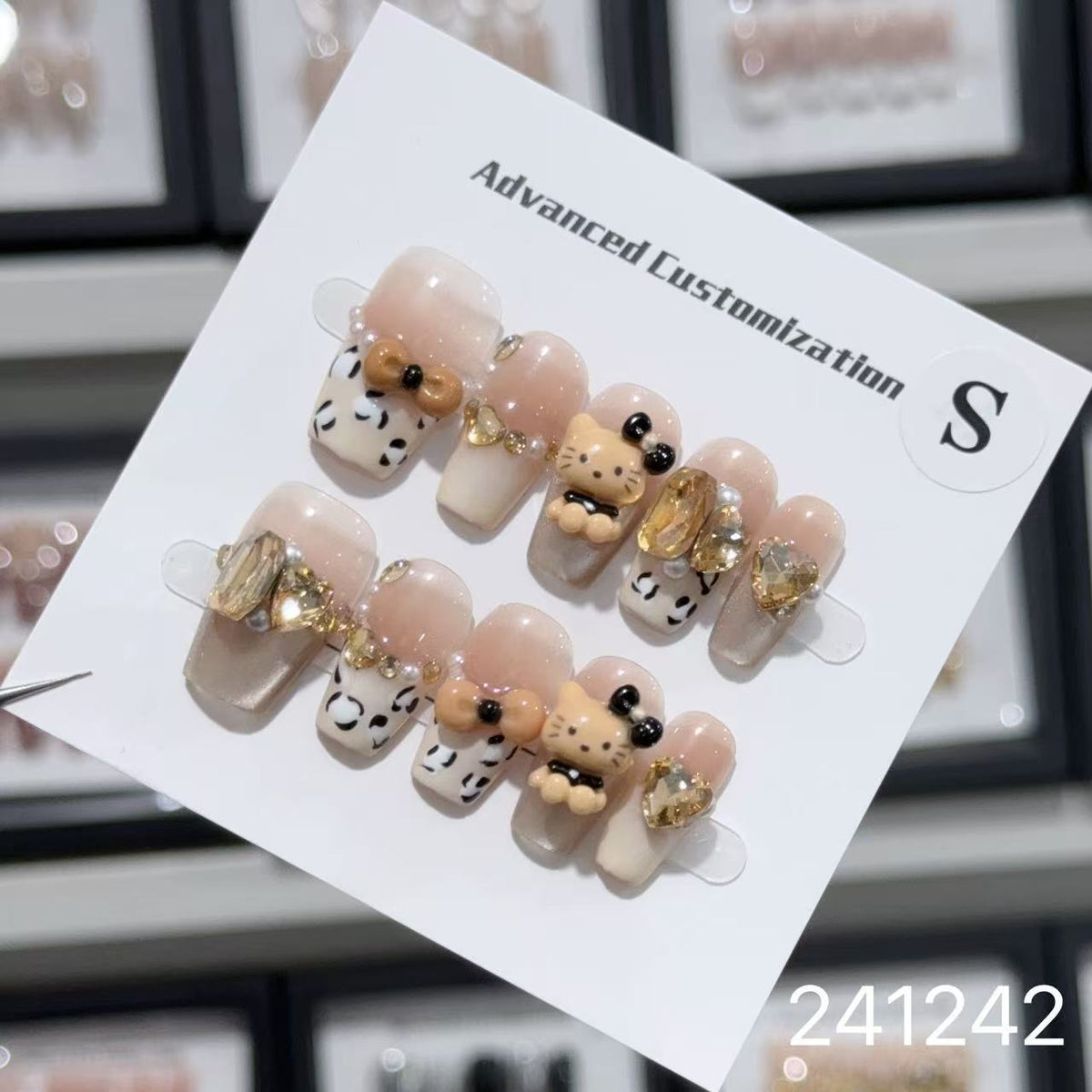 1028- Handmade press on nails fake nails removable