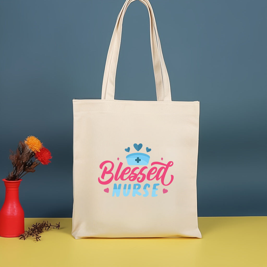 Canvas printed shoulder bag, fashionable and lightweight shopping bag, large-capacity cotton bag 2pcs hobo.