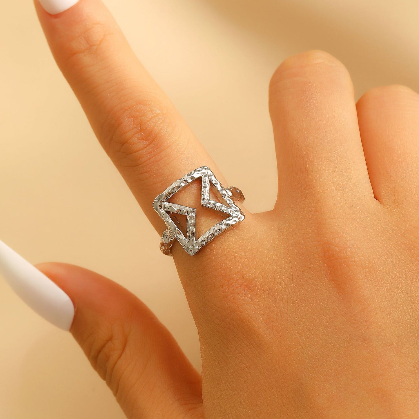 Exaggerated Alloy Round Square Geometric Electroplated Bracelet Fashion Minimalist
