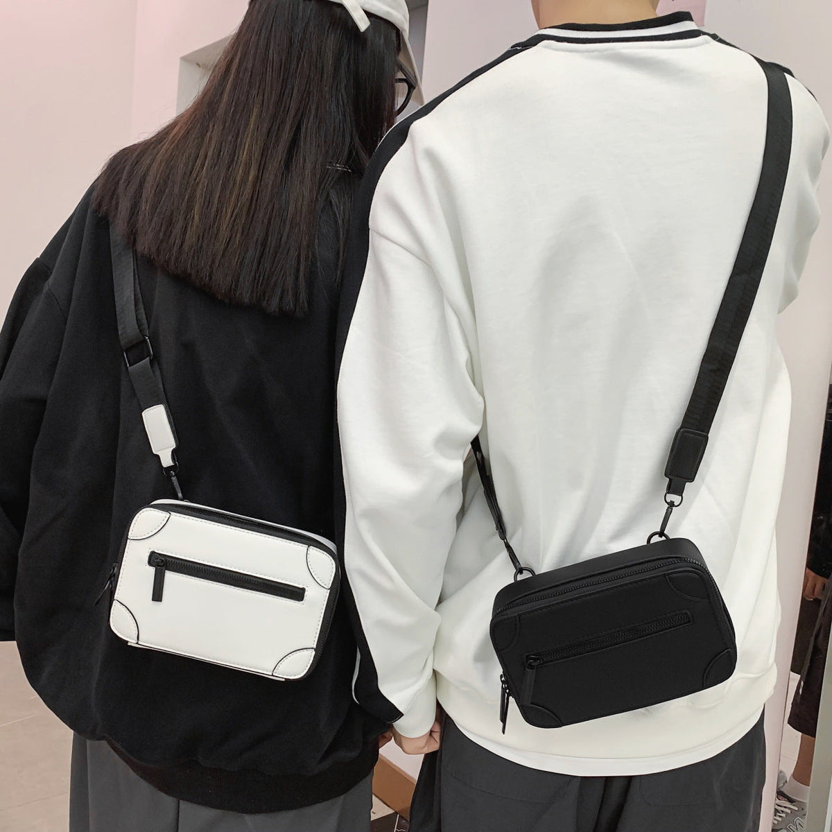 Men's Crossbody Bag Simple, Design Box Bag stylish, Small Satchel Shoulder Bag
