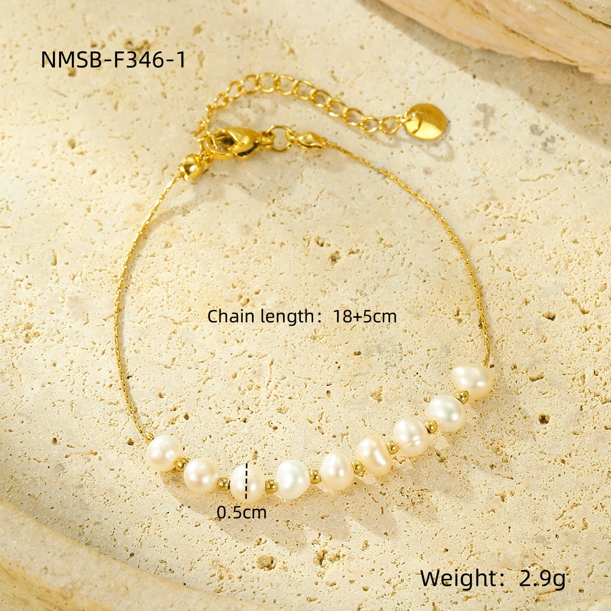 All Match Pearl Adjustable 18K Gold Titanium Steel Bracelets Simple Elegant Stainless Steel Bracelet Bracelet Accessories