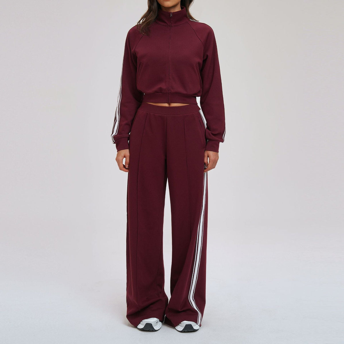 Contrast Color Sweatshirt Suit Loose Casual Comfortable All Match Outdoor Biking Mountain Climbing Sports Two Piece Sets