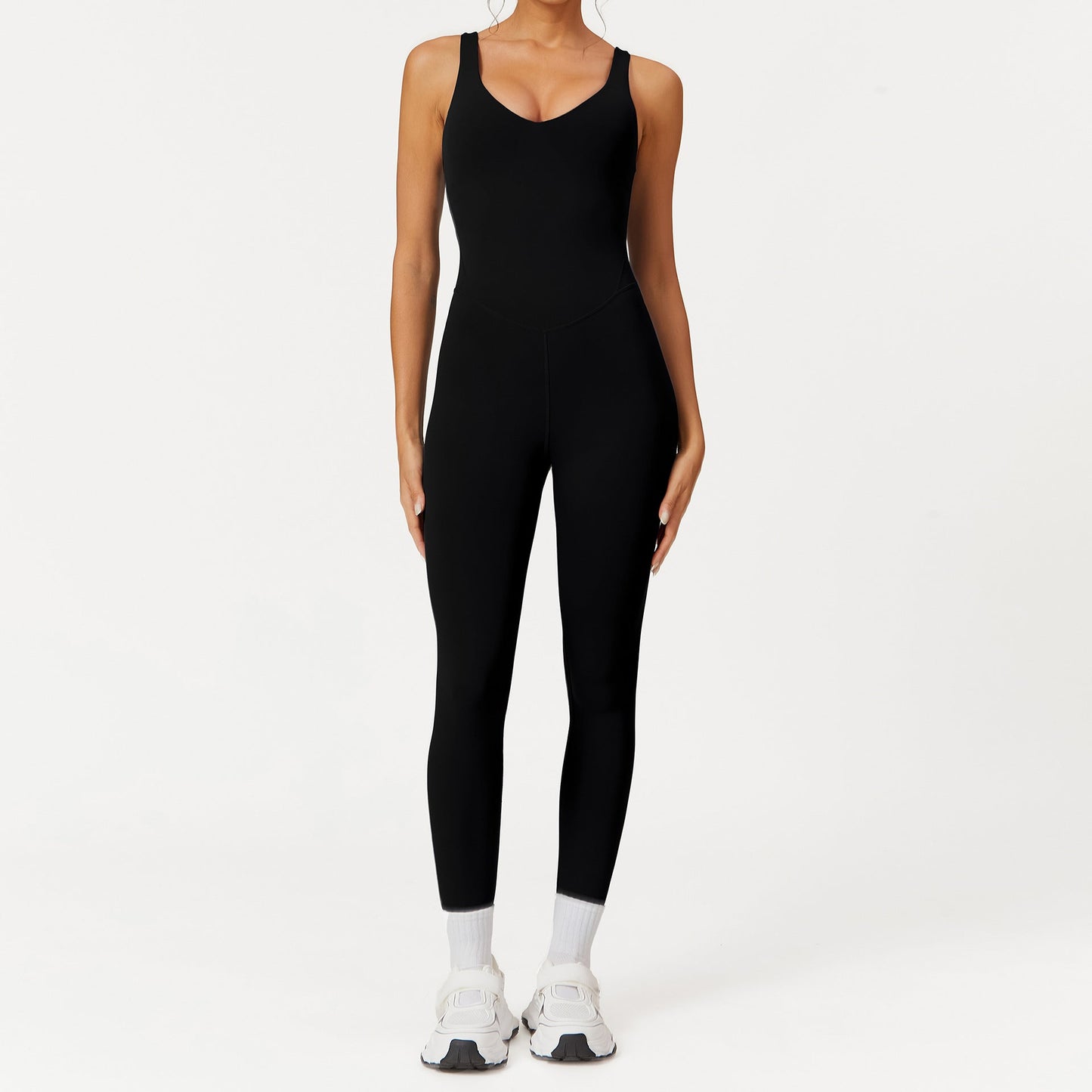 Nude Feel Beauty Back Yoga Jumpsuit Yoga Clothes One Piece Sports Fitness Tight Jumpsuit