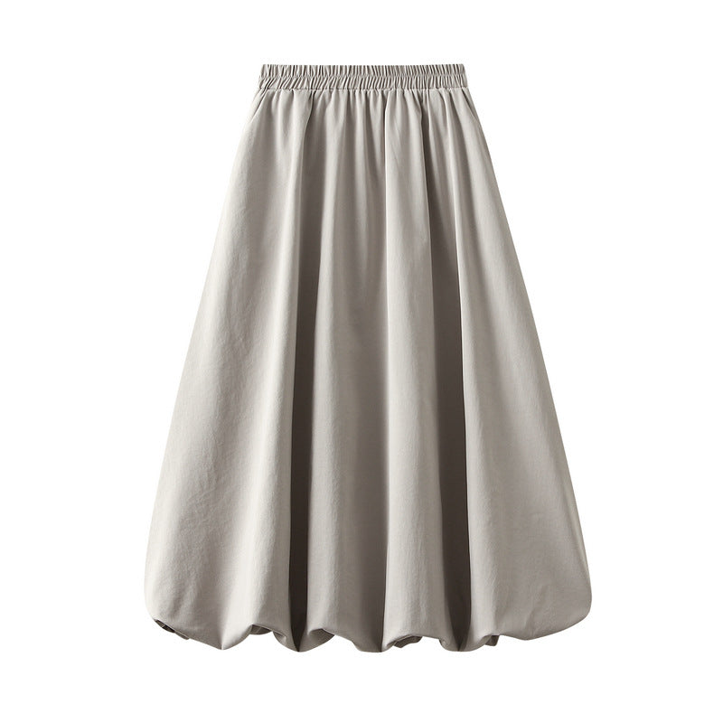 Korean Retro Bud Lantern Women Autumn Lazy Casual A line Balloon Pettiskirt