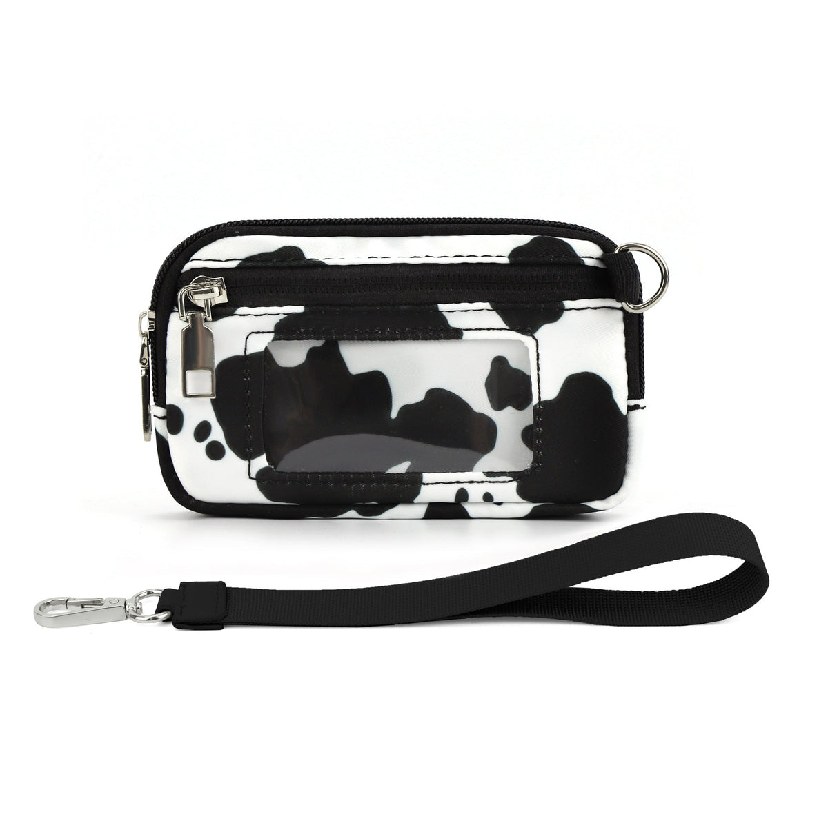 Transparent PVC Large Card Bag – Wrist Bag with Compartments for Bank Card & Change Storage, Portable Wristlet Purse