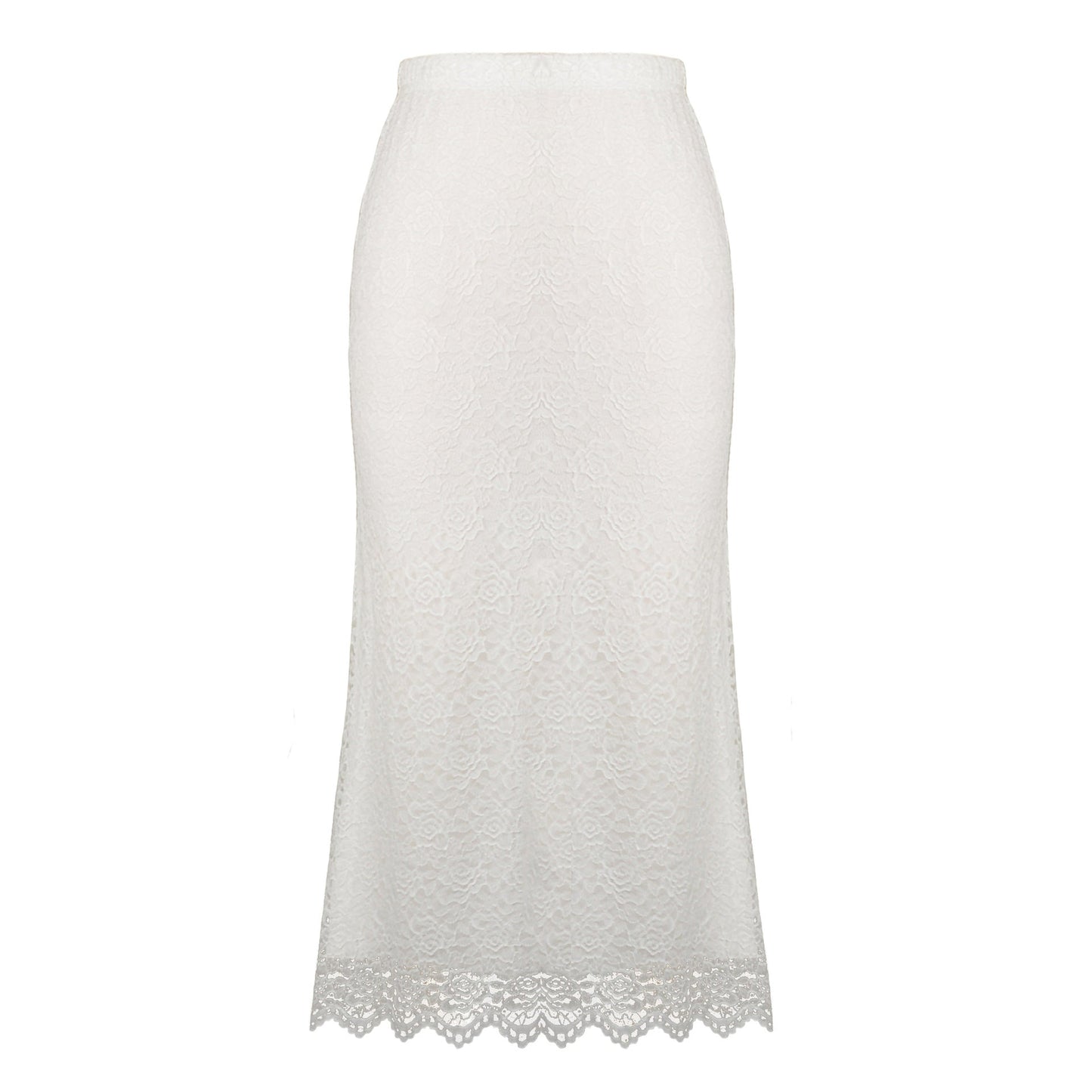 Women Clothing Lace Skirt Spring Summer High Waist One Step Skirt Sexy Slim Hip Long Skirt