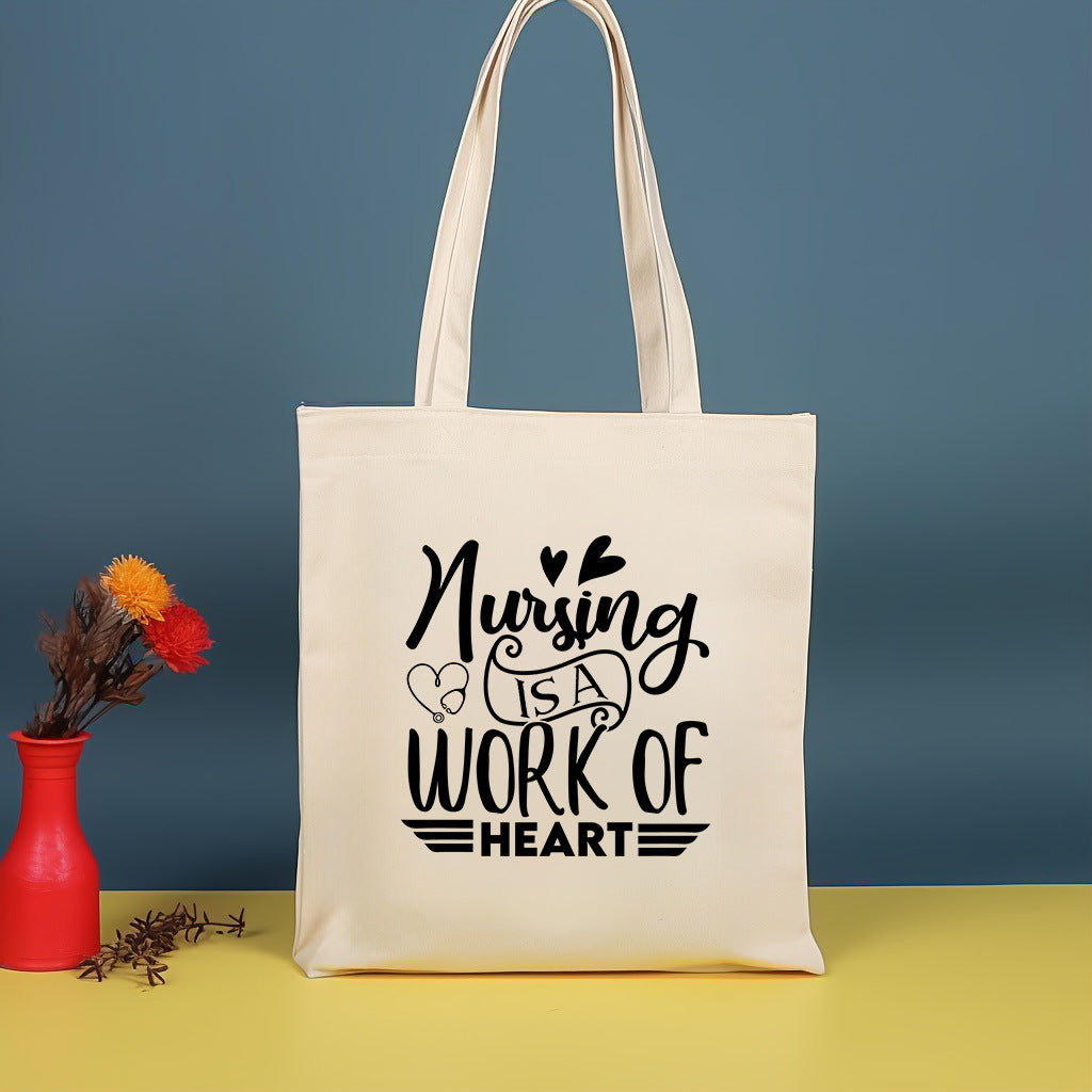 Canvas printed shoulder bag, fashionable and lightweight shopping bag, large-capacity cotton bag 2pcs hobo.