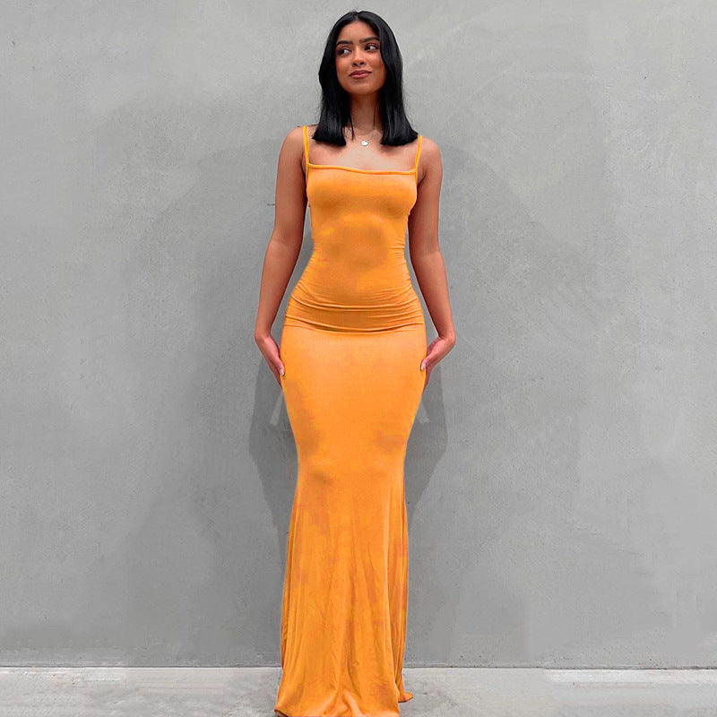 Women Clothing Dress Casual Slim Strap Home Maxi Dress