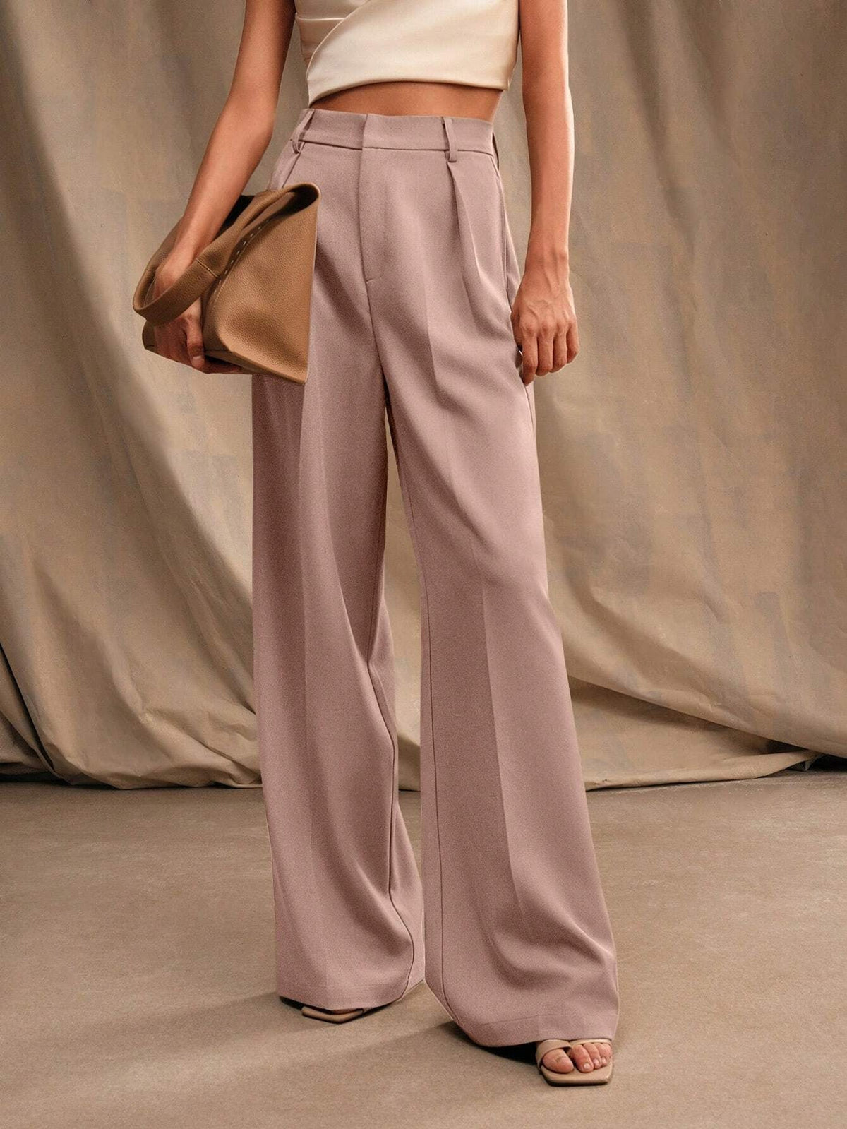 Women Wide Leg Pants Women Spring Autumn High Waist Design Loose Casual Straight Slimming