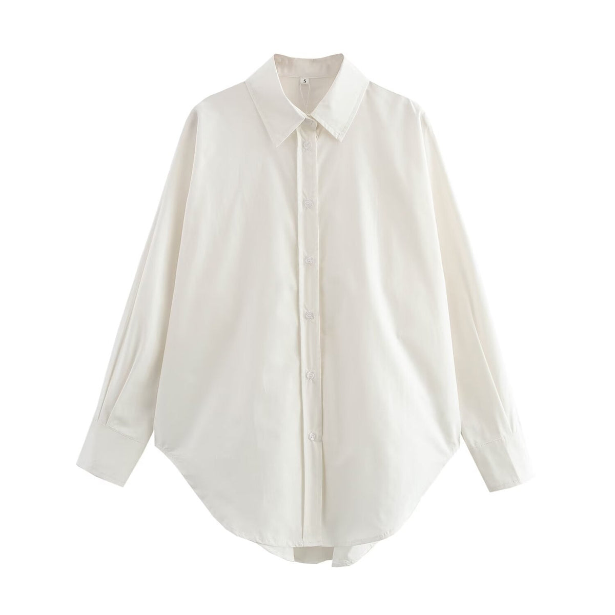 Loose Casual Long Shirt Spring Summer Long Sleeve Collared Single Breasted Women Top